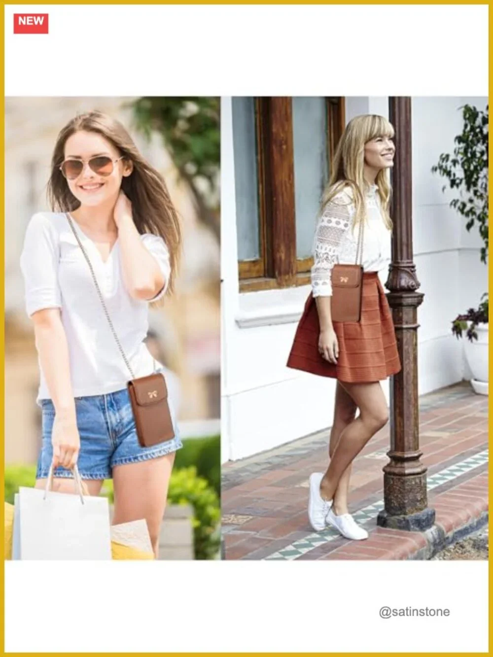 Small Crossbody Phone Purse for Women RFID Blocking Faux Leather Wallet with